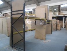 10 x bays of Black and yellow adjustable boltless pallet racking, approx. size 2.5m x 1m x height: