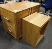 Two 2-drawer filing cabinets