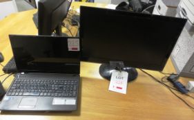 Acer Aspire 5336 series laptop, LG flat screen monitor