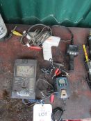 Assorted test equipment including Solar Flash timing gun, video borescope, Oxford 900 Oximiser,