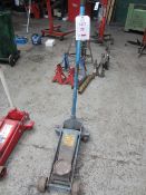 Pomphrey & Sons Ltd hydraulic trolley jack, SWL 2 tonnes