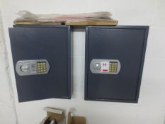 Two Sealey, wall-mounted key safes, digitally coded