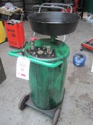 Mobile pneumatic waste engine oil drainer