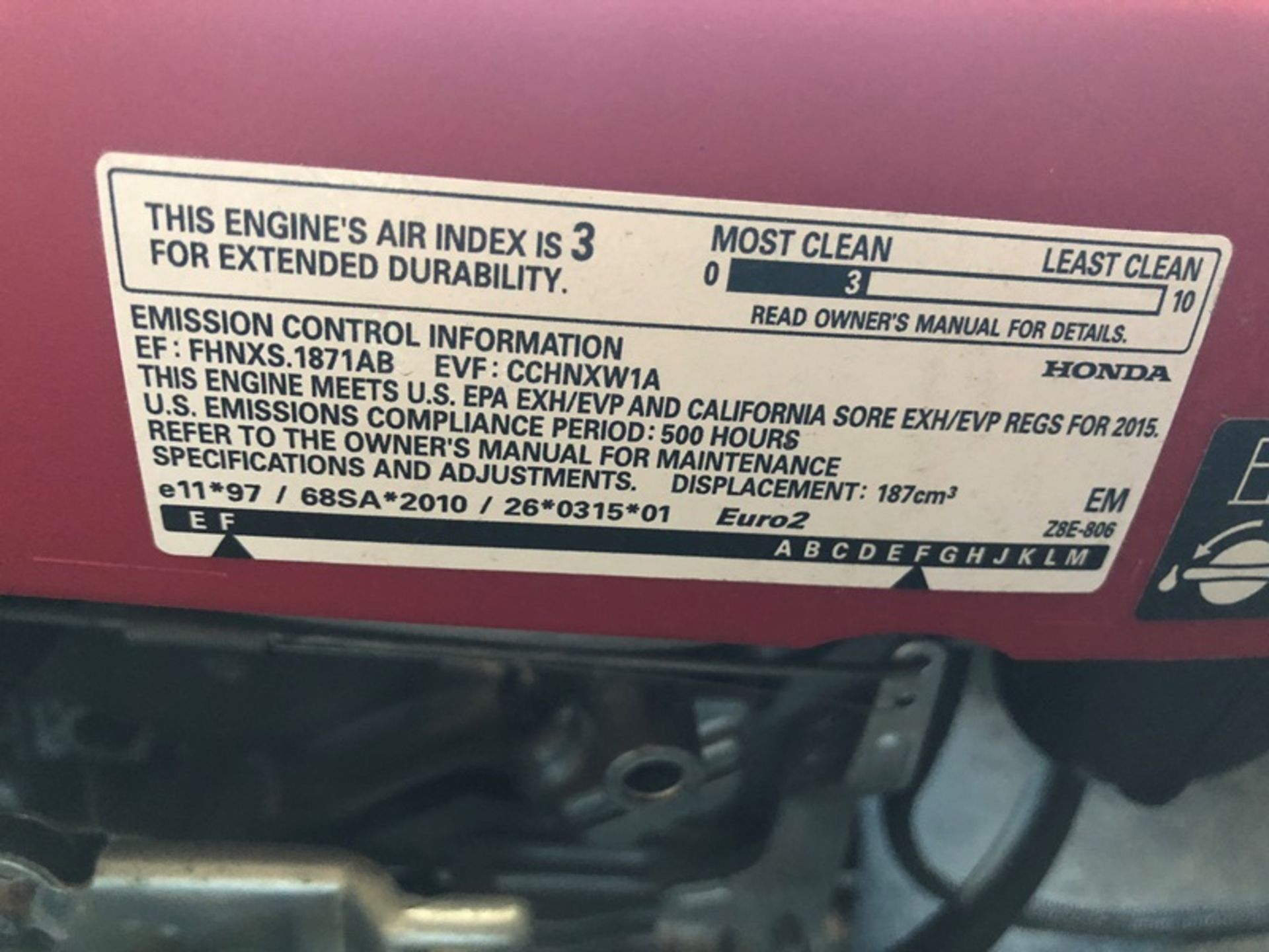 Billy Goat MV650SPH wheeled leaf vacuum with Honda GSV190 petrol engine Serial No. 121415049 - Image 6 of 6