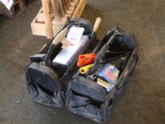 2 - Haddon hard tool bags and contents to include diamond sharpener, oil stones, etc