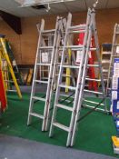 2 - Youngman combi 100 6 rung aluminium combination ladders