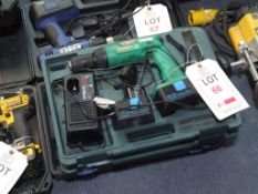 Hitachi DV140VA Cordless Hammer Drill, with Spare Battery