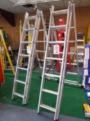2 - Youngman combi 100 7 rung aluminium combination ladders