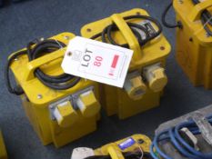 2 - 3.3KVA Twin Outlet 110V Transformers