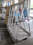 2 x MW Precision Ltd bespoke aluminium print plate trolleys, approx. plate area size 1400mm x 1500mm