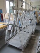 2 x MW Precision Ltd bespoke aluminium print plate trolleys, approx. plate area size 1400mm x 1500mm