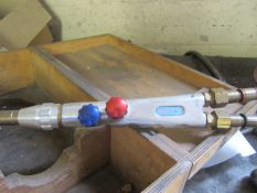 Oxyacetylene cutting torch with associated regulators - Lift out charge to be applied: £5 plus VAT