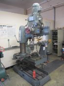 Qualters & Smith Bros Ltd Kerry R3 radial arm drill, rise and fall table, table size approx., 21"