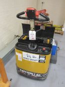 Caterpillar type NPP20K battery operated pedestrian pallet truck, serial number 3AH00727, SWL 2000kg