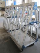 2 x MW Precision Ltd bespoke aluminium print plate trolleys, approx. plate area size 1400mm x 1500mm