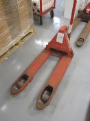 BT Rolatruc hydraulic narrow pallet truck, SWL 2000kg - Lift out charge to be applied: £5 plus VAT