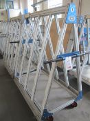 2 x MW Precision Ltd bespoke aluminium print plate trolleys, approx. plate area size 1400mm x 1500mm