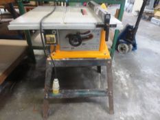 JCB Sitemaster, 254mm table saw, with stand 110v
