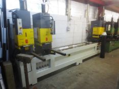 Someco 4 head UPVC welder, 504NFM, s/n 44470497 (1997) (3 phase), apx 4800mm in length (Please note: