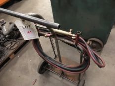 Oxyacetylene torch and bottle trolley