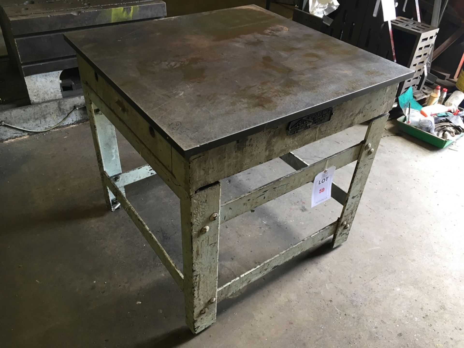Steel inspection table (Please note: A work Method Statement and Risk Assessment must be reviewed