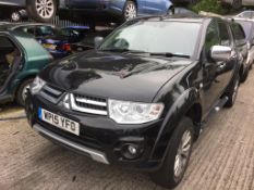 Mitsubishi L200 Warrior LB DCB DI-D Diesel pick up Reg: WP15 YFO DOR: 25/05/2015 V5: No MOT: N/A