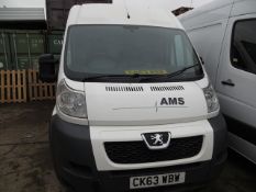 Peugeot Boxer 435 L4H2 Hdi Diesel Panel Van Reg: CK63 WBW DOR: 18/12/2013 V5: Yes MOT: 09/01/19