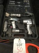 Nu Air compressed air tool kit and an Ampro compressed air tool kit