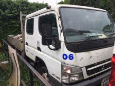 Mitsubishi Fuso Canter 3C13D-34 LWB drop side truck (non runner), Registration number CA60 AAU,