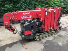 UNIC UR W295C tracked crane, Spec R, 2.93t cap, Serial no. 29C0156, Code 506002, thorough