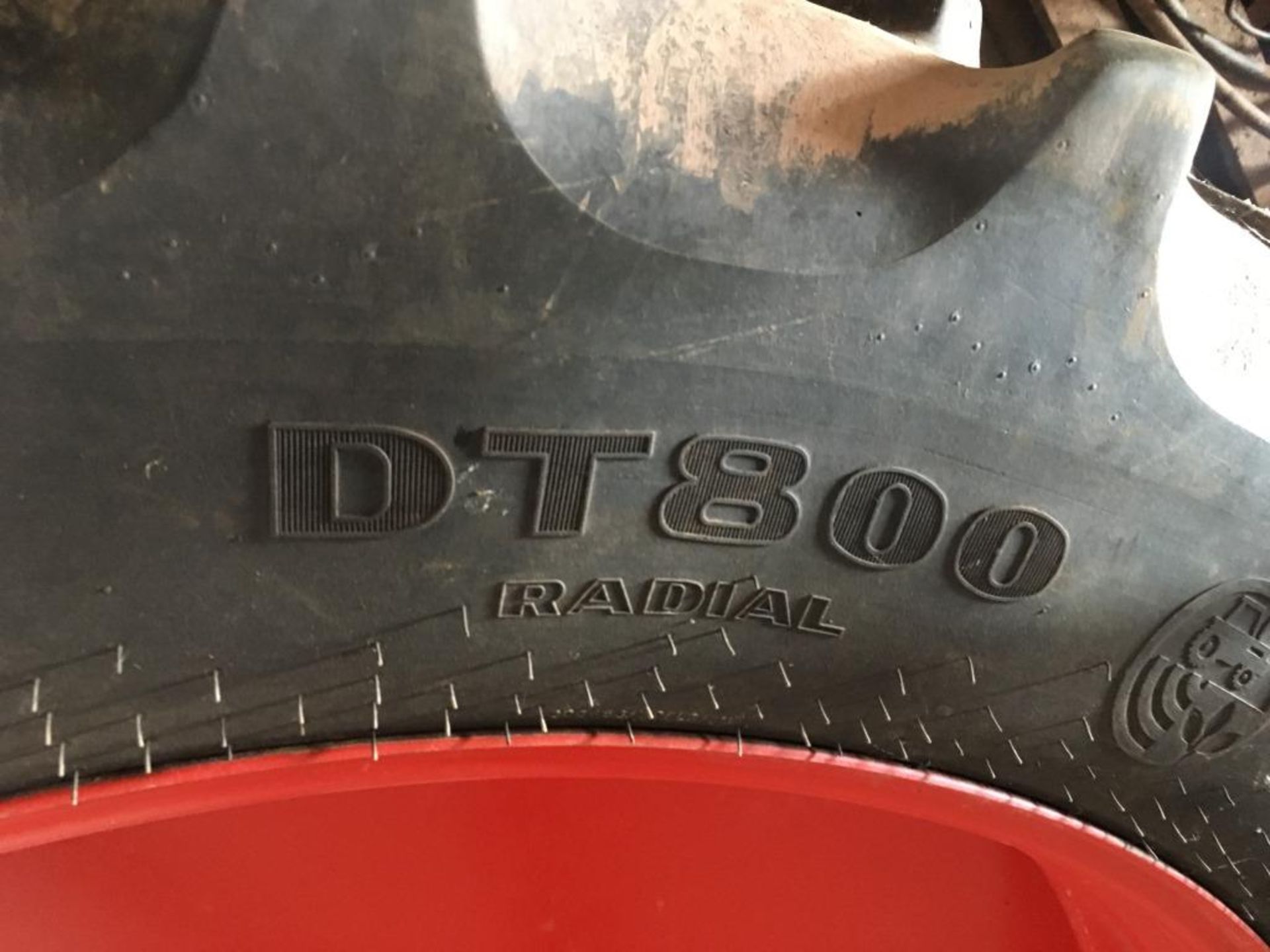 A set of row crop wheels and tyres, rear: Goodyear RT800 380/90R50, front: Agrimax RT855 340/85R36 - Image 3 of 9