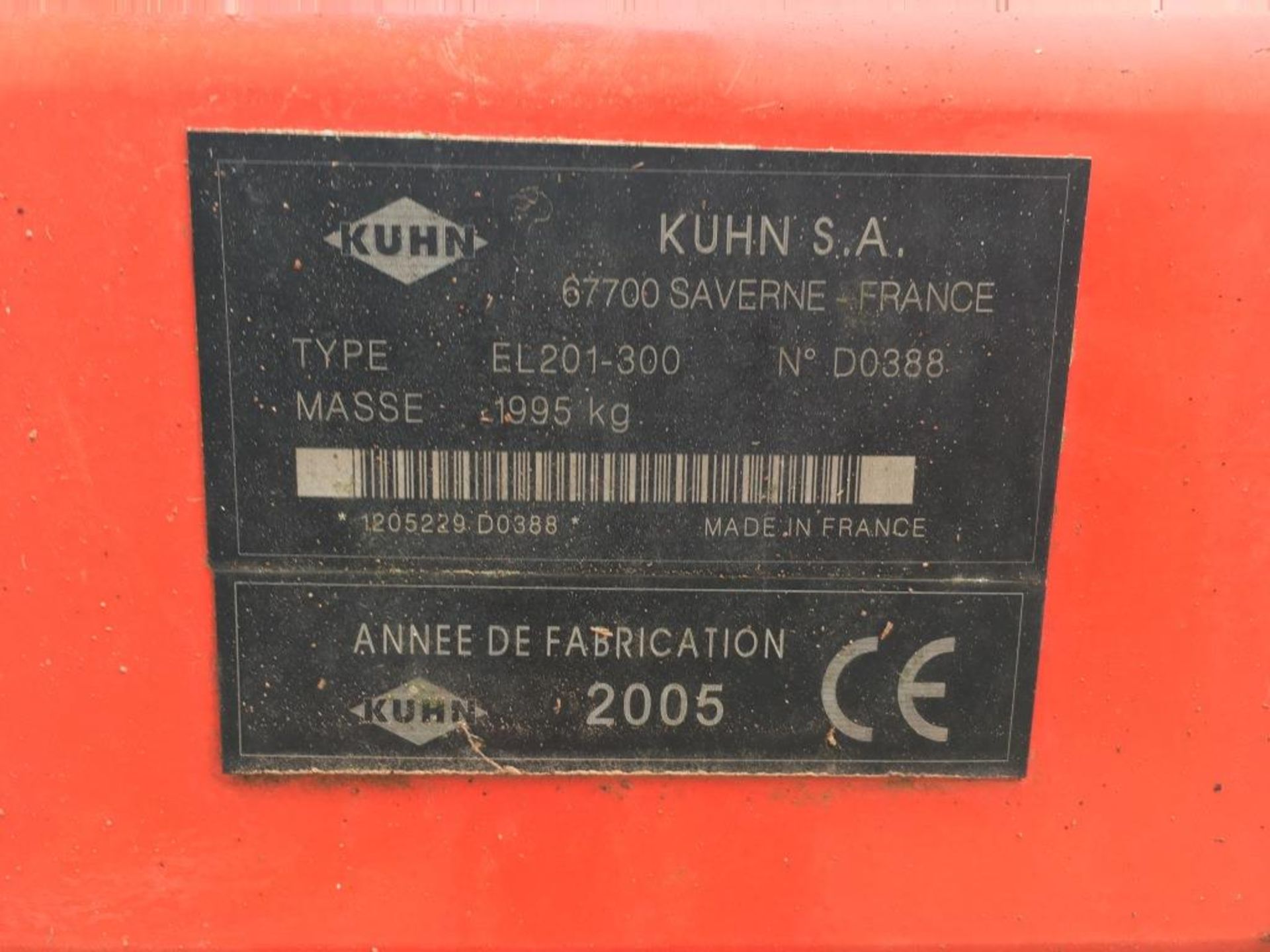 Kuhn Type EL 201-300 rotovator with crumbler roller, serial number: D0388 (2005) - Bild 6 aus 10