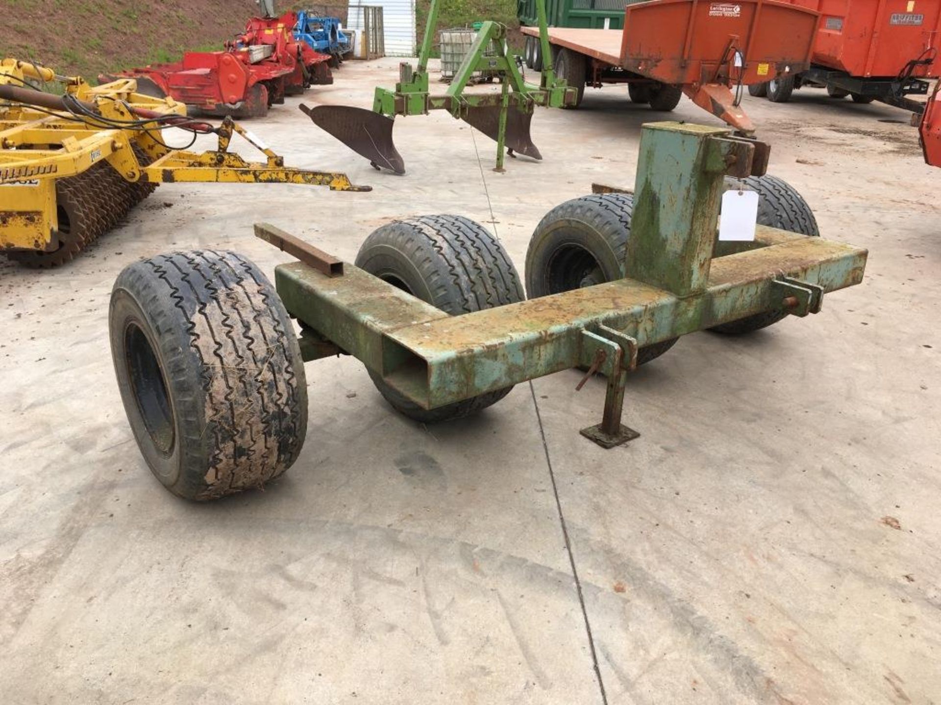 Farm made tractor mounted four wheel press