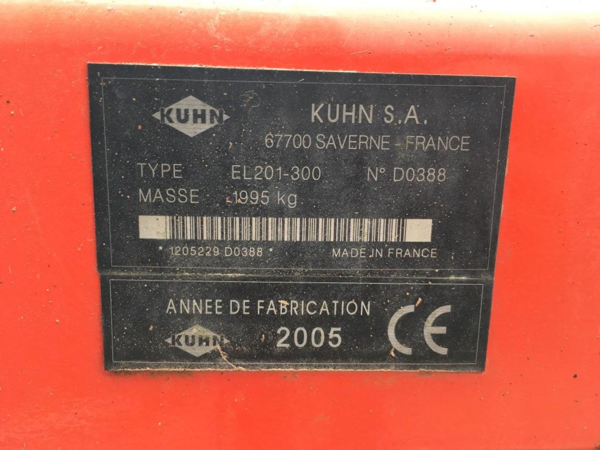 Kuhn Type EL 201-300 rotovator with crumbler roller, serial number: D0388 (2005) - Bild 5 aus 10