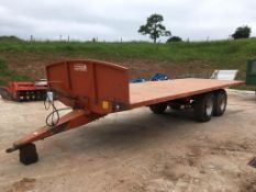 Larrington twin axle 26' bale trailer with sprung drawbar (2004)