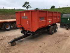 Griffiths 10 ton twin axle tipping trailer, serial number: 6674 (1990)