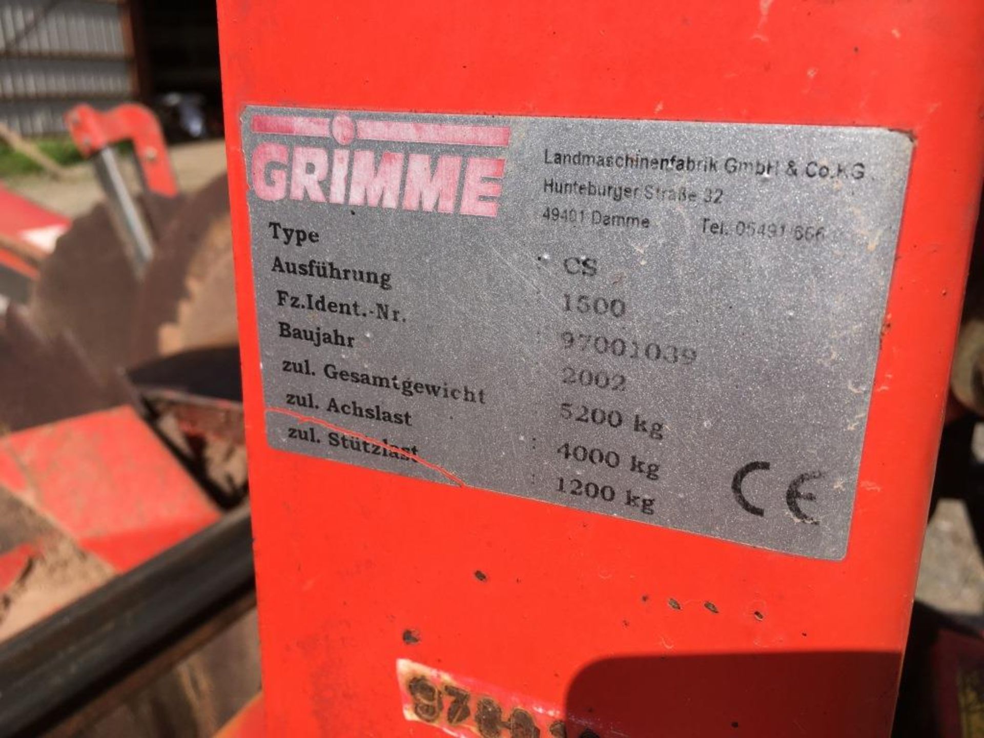 Grimme Combi Star CS 1500 destoner, serial number: 97001039 (2002) - Image 11 of 12