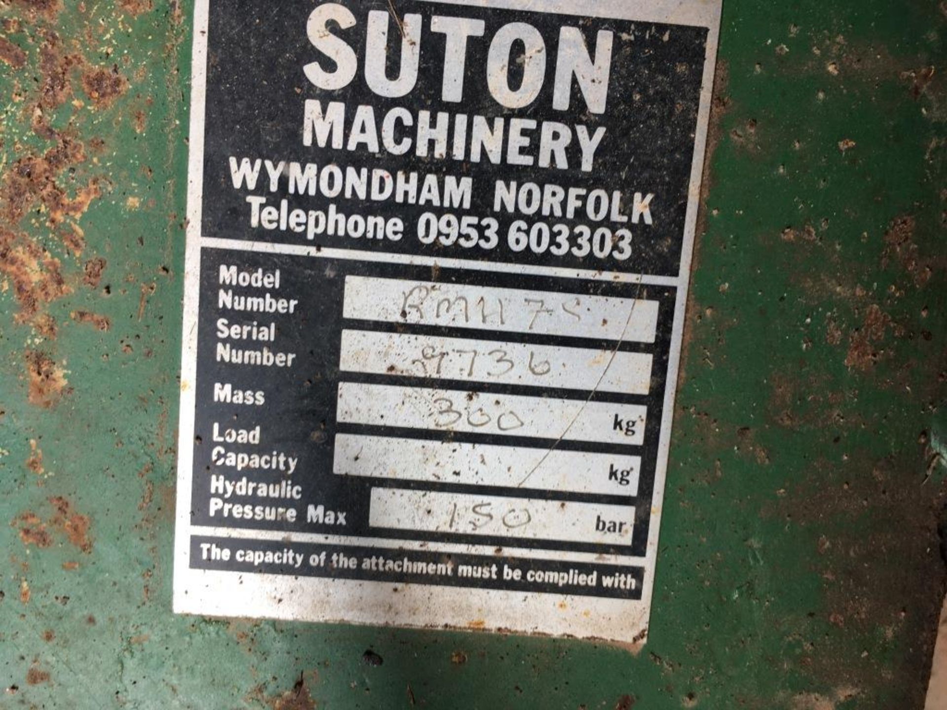 Suton RMH 7S mounted road sweeper, serial number: 9736 - Image 3 of 5