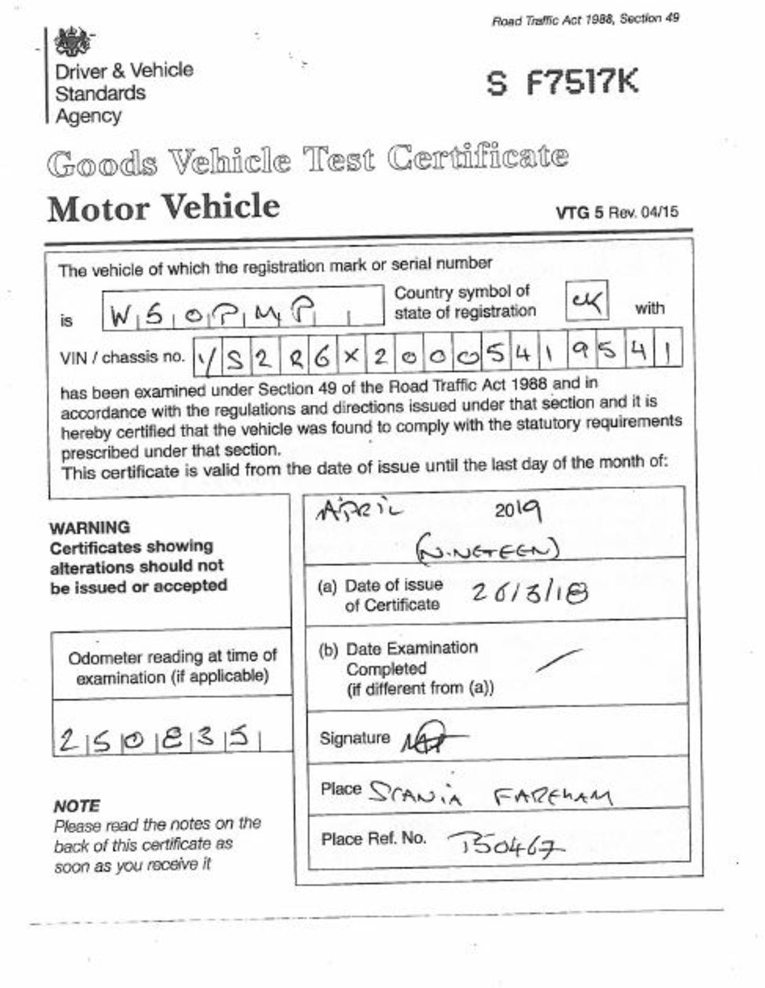 Scania R450 LA 6X2/2MNA Topline tractor unit, 2 Pedal Opticruise Gearbox, Registration number - Image 16 of 17