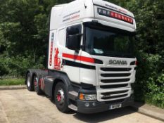 Scania R445 LA 6X2/2MNA Topline tractor unit, 2 Pedal Opticruise Gearbox, Registration number