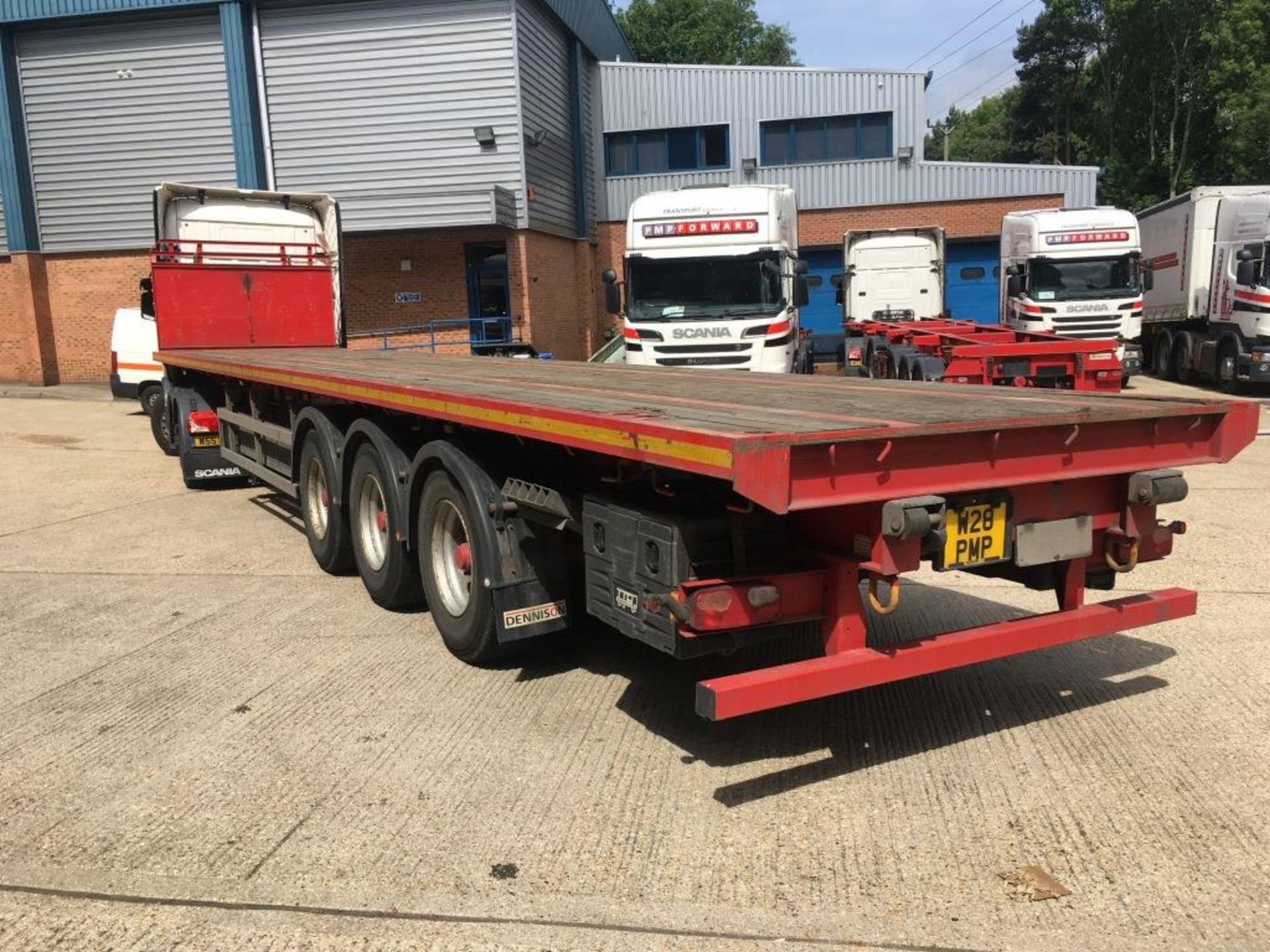 Dennison 13.6m Oil Spec Platform trailer, reference 40044, year of manufacture 2012, 3 x BPW Eco - Image 3 of 12