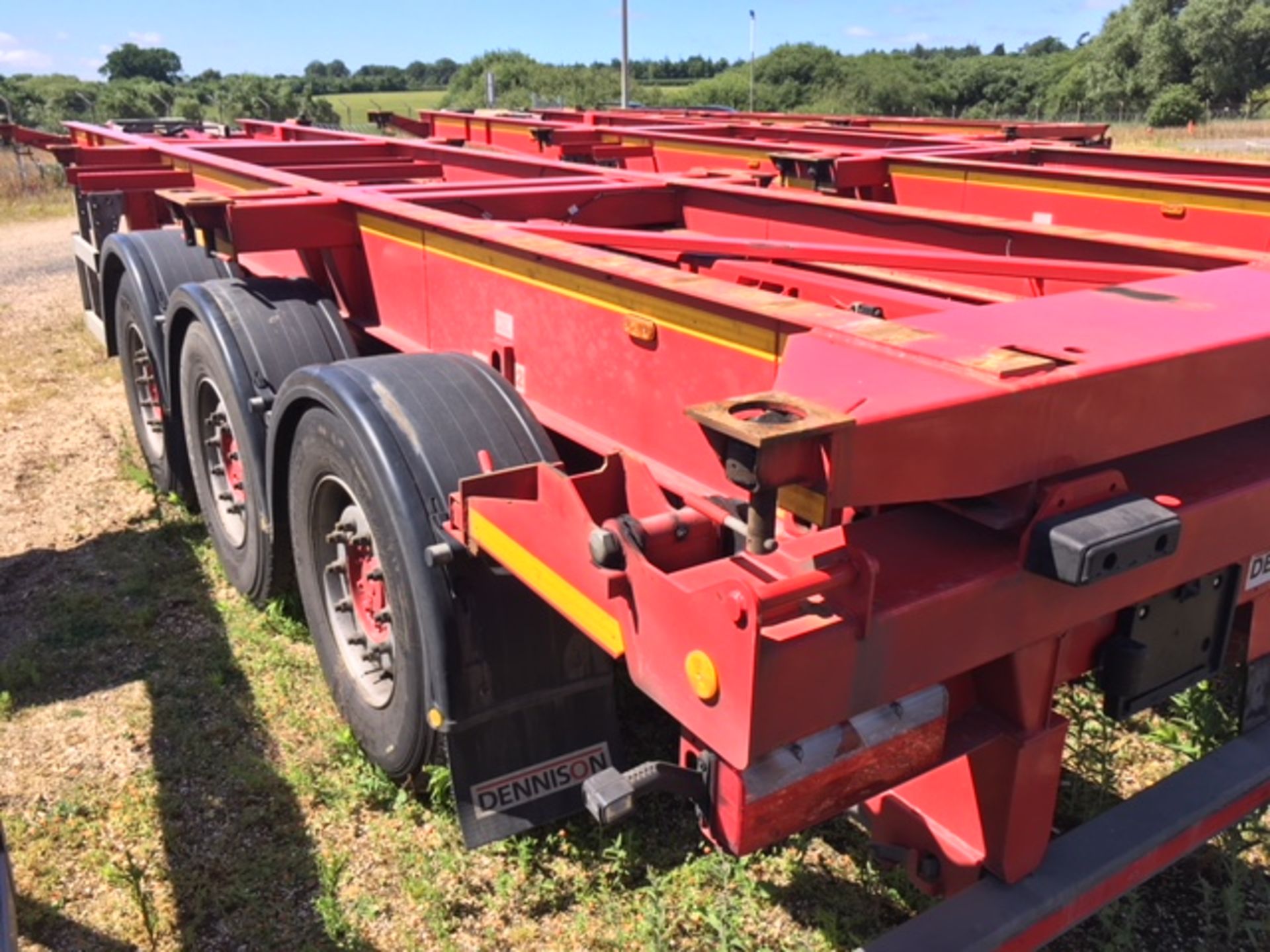 Dennison 14 Lock Sliding Bogie Skeletal trailer, reference 50314, year of manufacture 2017, 3 x - Image 2 of 17