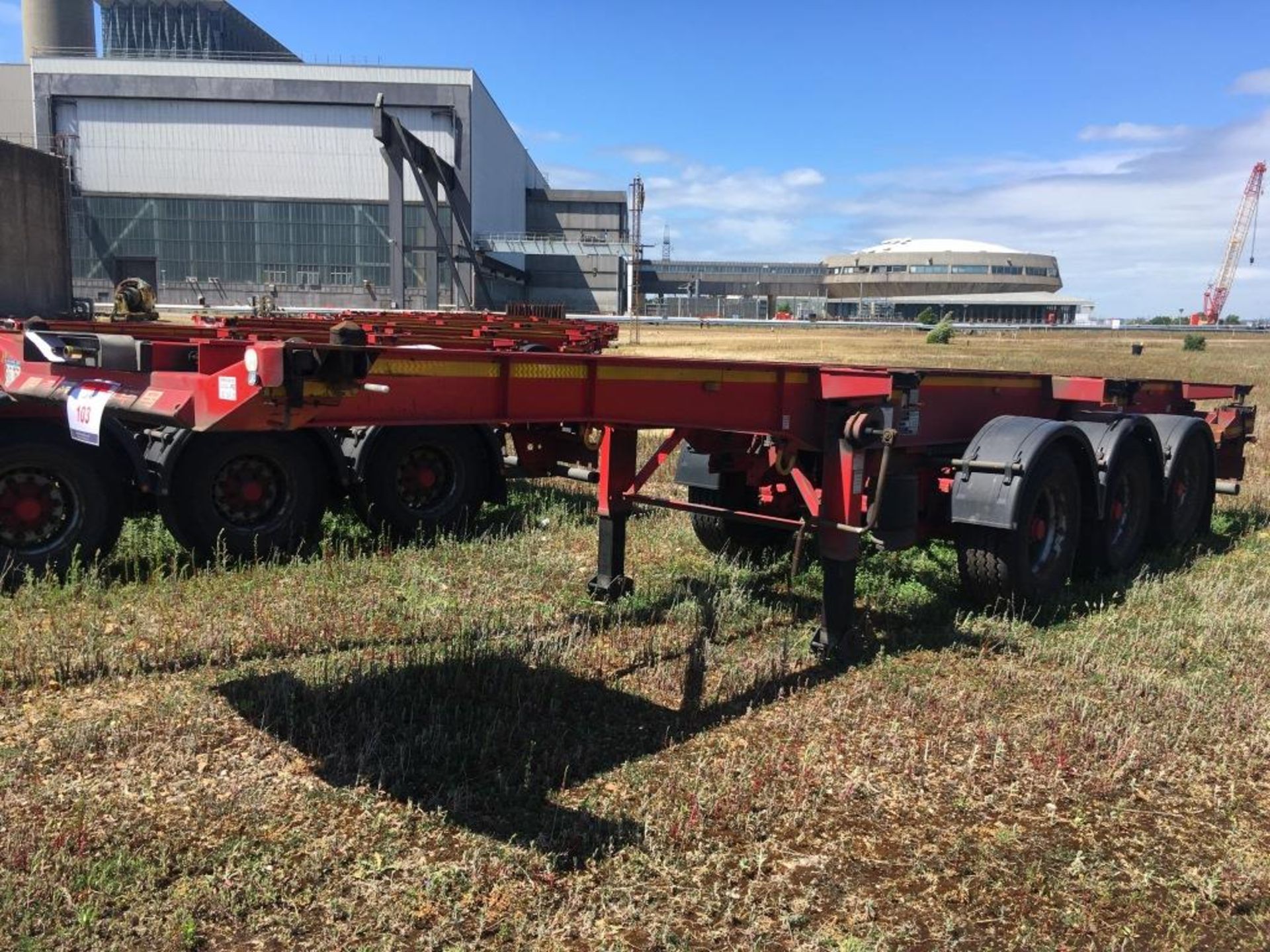 Dennison 14 Lock Sliding Bogie Skeletal trailer, reference 27461, year of manufacture 2011, 3 x