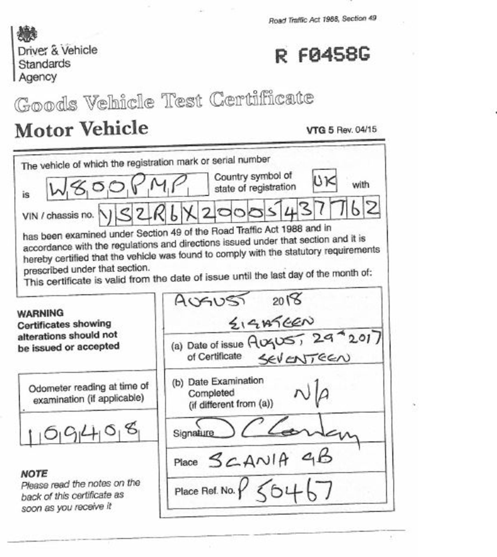 Scania R450 LA 6X2/2MNA High Line tractor unit, 2 Pedal Opticruise Gearbox, Registration number - Bild 16 aus 17