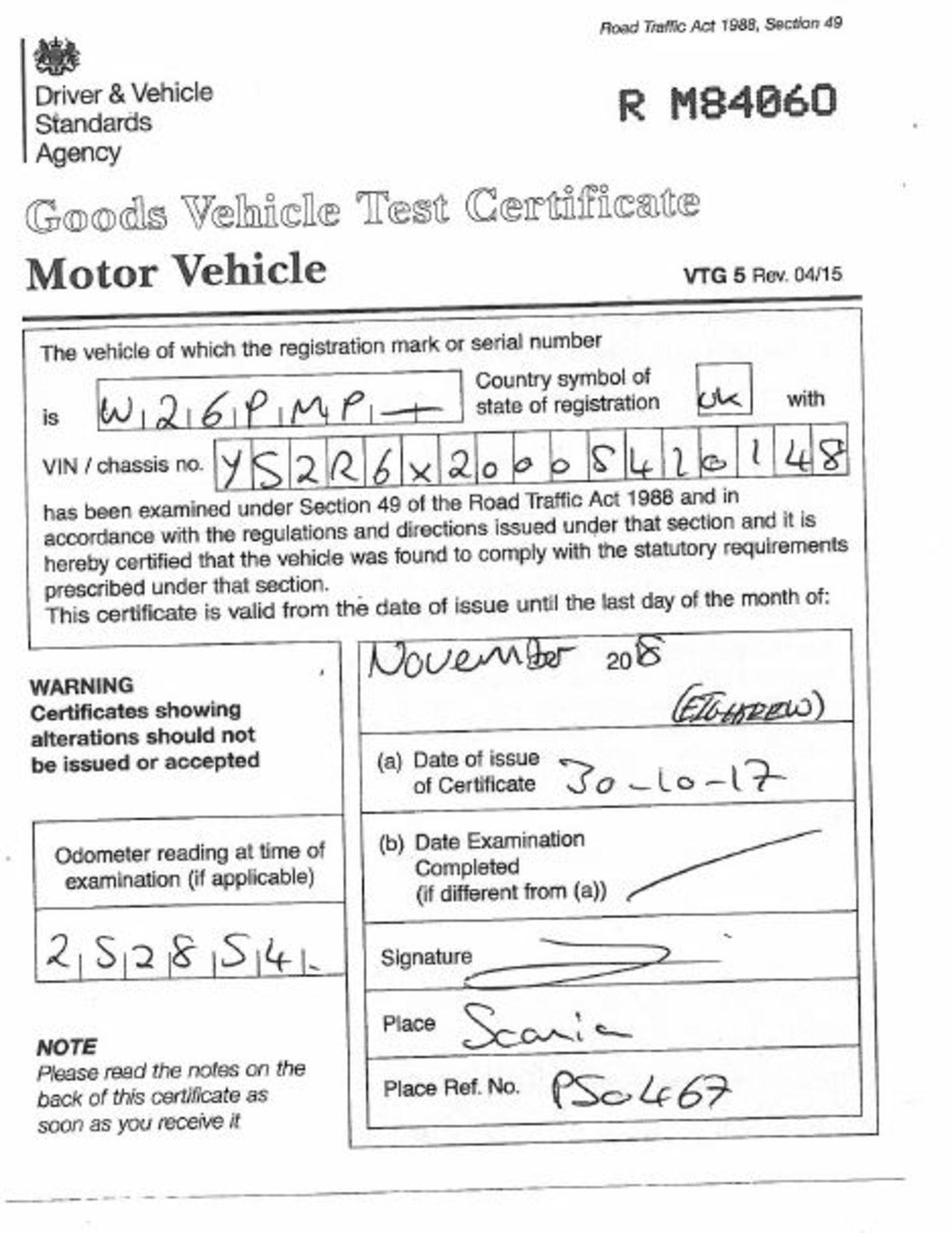 Scania R450 LA 6X2/2MNA Topline tractor unit, 2 Pedal Opticruise Gearbox, Registration number - Image 18 of 19