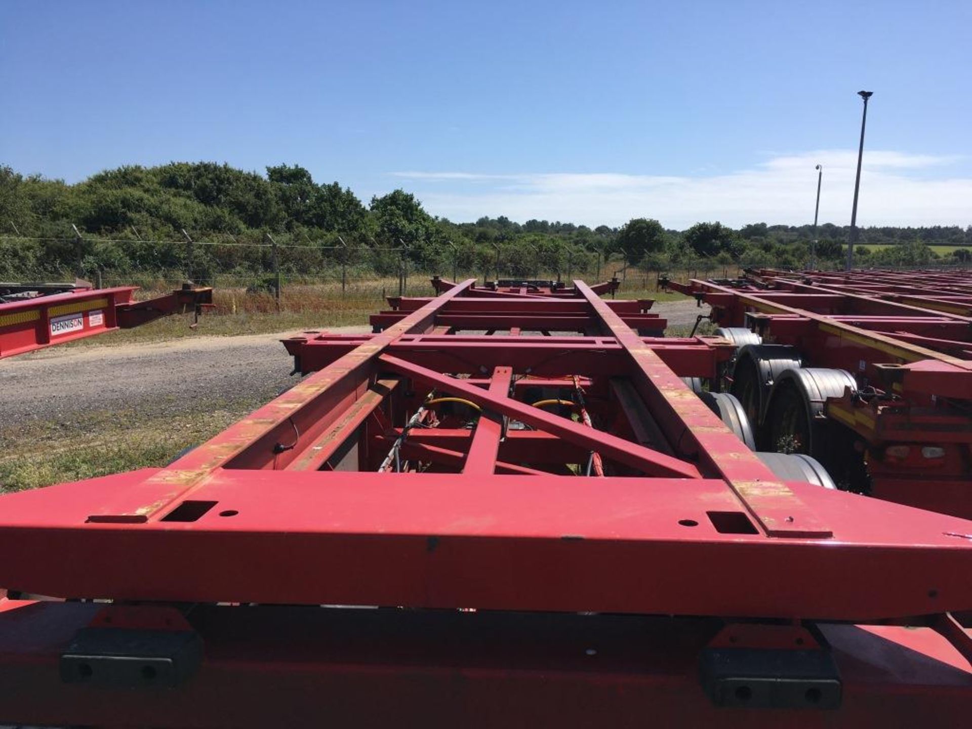 Dennison 14 Lock Sliding Bogie Skeletal trailer, reference 49437, year of manufacture 2016, 3 x - Image 4 of 19