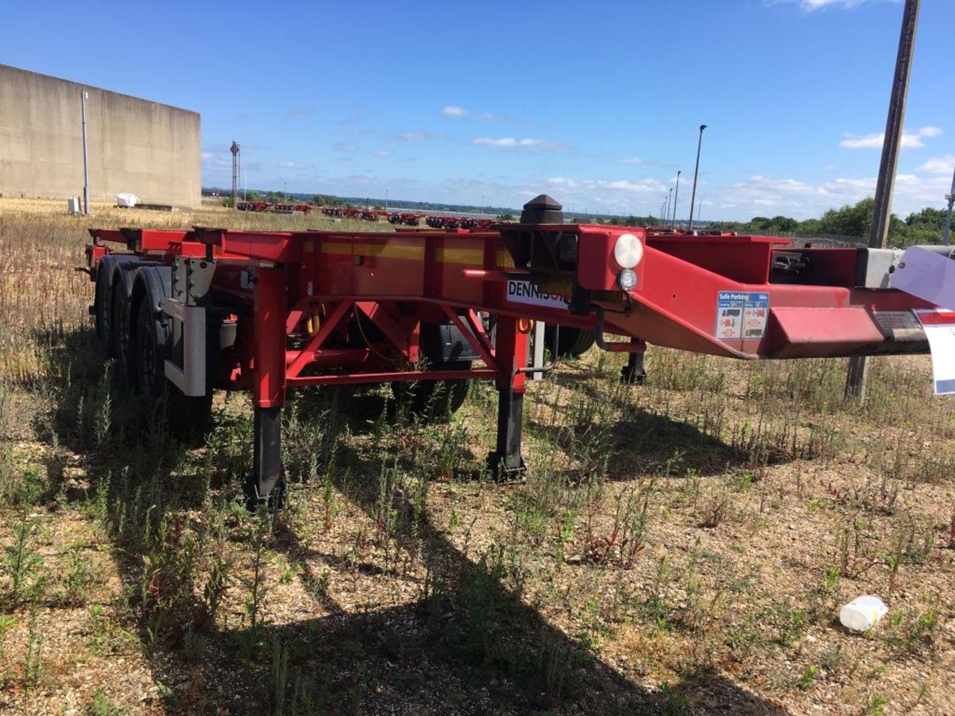 Dennison 14 Lock Sliding Bogie Skeletal trailer, reference 49440, year of manufacture 2016, 3 x - Image 5 of 16