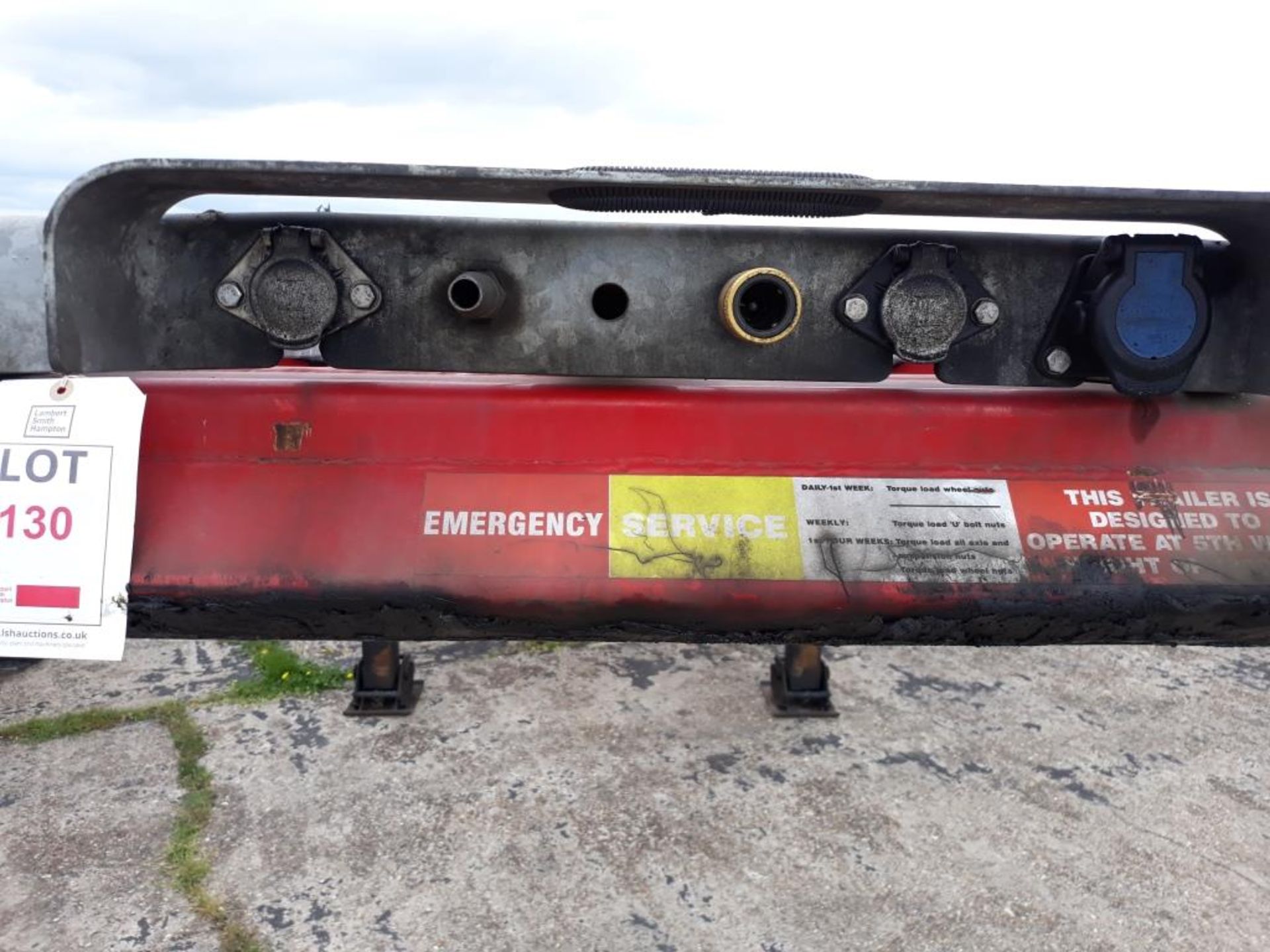 Dennison 14 Lock Sliding Bogie Skeletal trailer, reference 42063, year of manufacture 2014, 3 x - Image 8 of 14