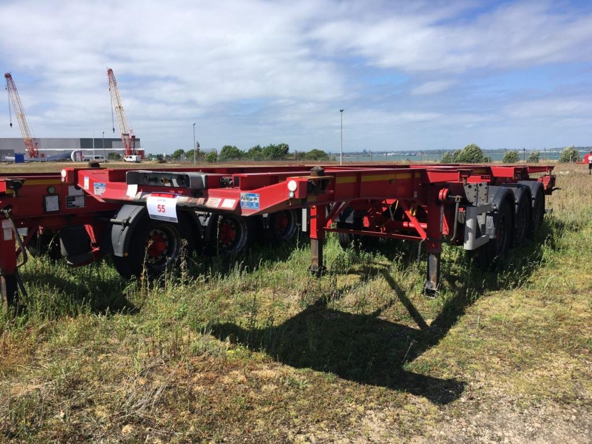 Dennison 14 Lock Sliding Bogie Skeletal trailer, reference 49437, year of manufacture 2016, 3 x