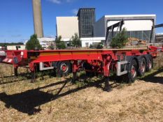 Dennison 14 Lock Sliding Bogie Skeletal trailer, reference 50314, year of manufacture 2017, 3 x